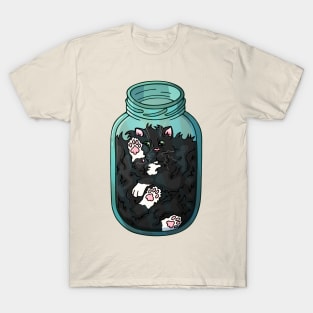 cat glass jar T-Shirt